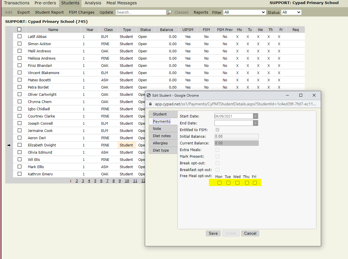 How do I remove the FSM eligibility from a pupil in Cypad? – ParentPay ...